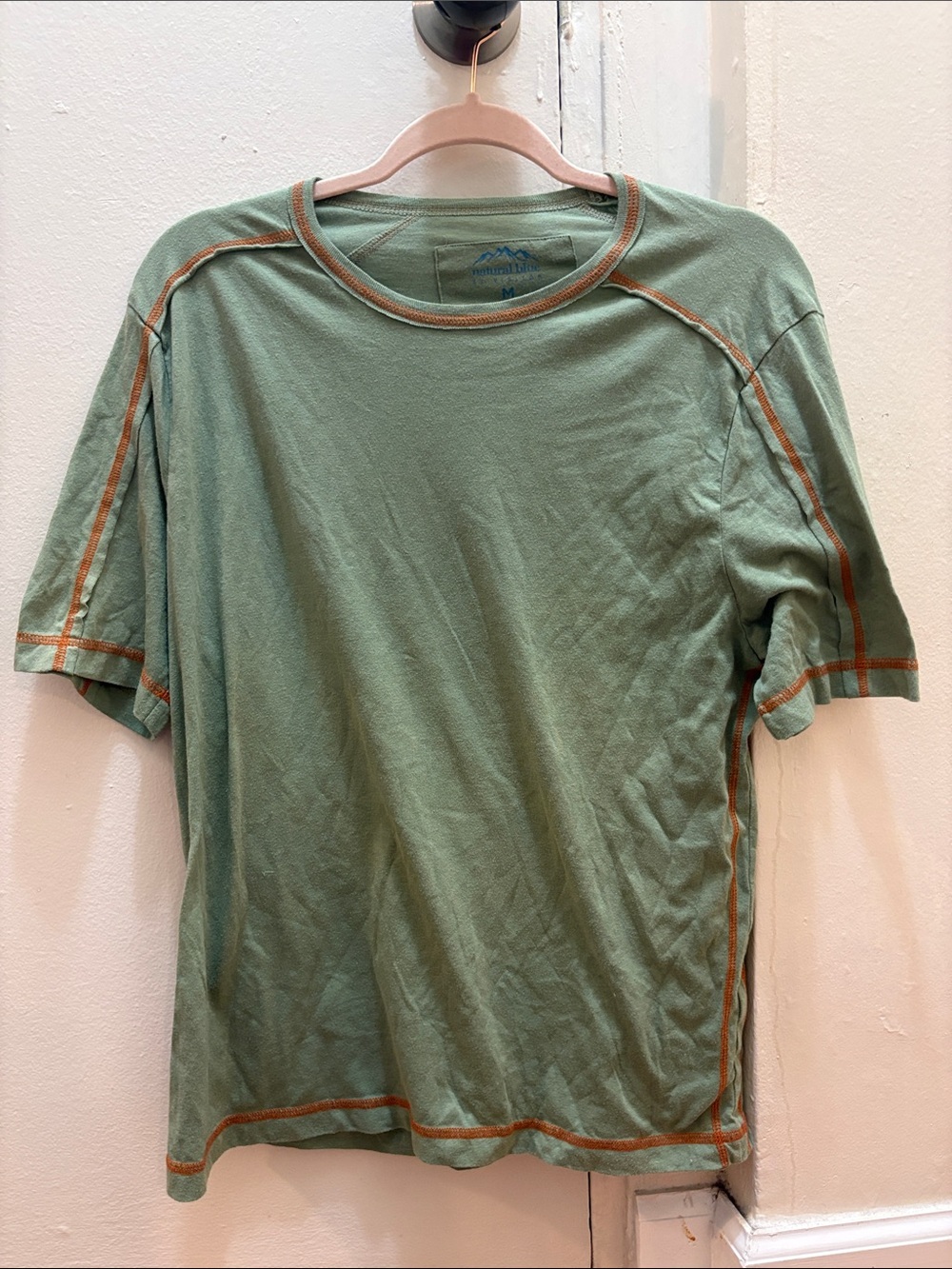 Natural Blue by Visitor Men's Sage Short-Sleeve Crew Tee Medium